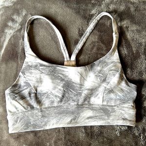 Lululemon White/Grey Sports Bra
